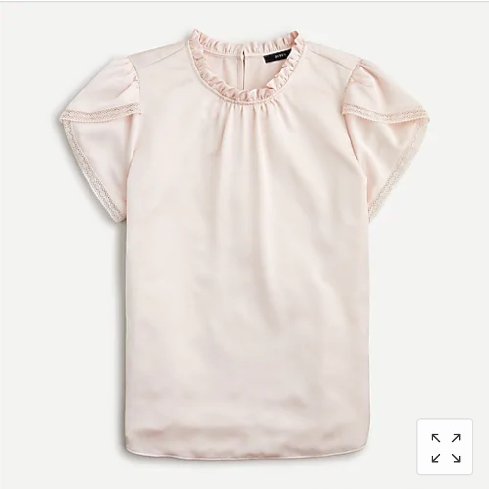 J.Crew tulip sleeve ruffle neck top